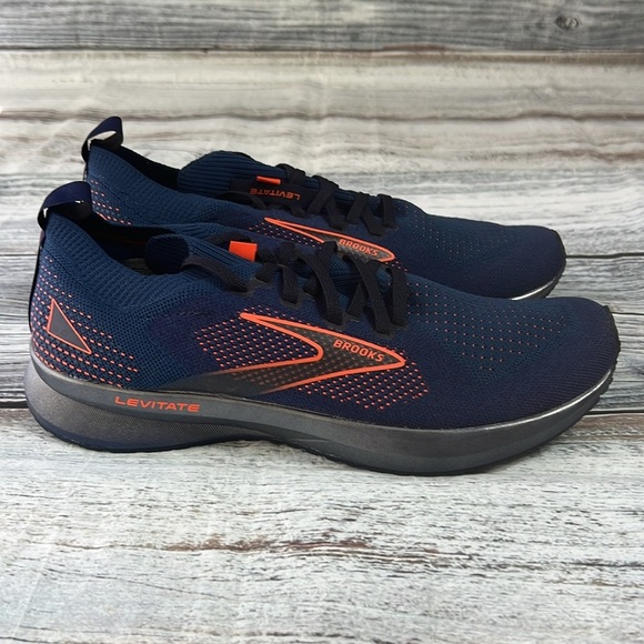 Men’s Brooks Levitate Stealthfit Energize – Blue/Orange – Size 9 - Picture 1 of 12